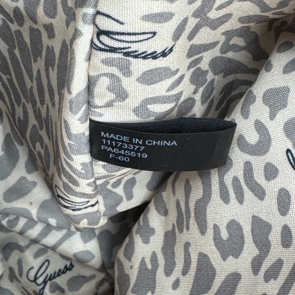 Guess Embossed Bay View Satchel Top Handle Croc Purse - Picture 11 of 15